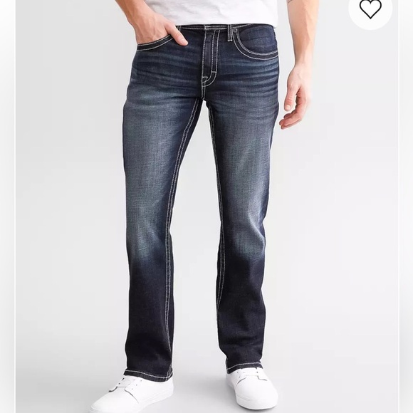 BKE Jake Straight Jeans Mens Blue Denim Jean Stretch 31x34 - Picture 1 of 10